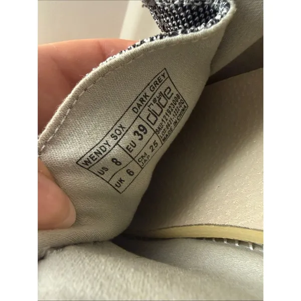 Hey Dude Wendy Sox Dark Gray Knit Slip On Loafers Women’s Size 8 Lightweight - Image 5