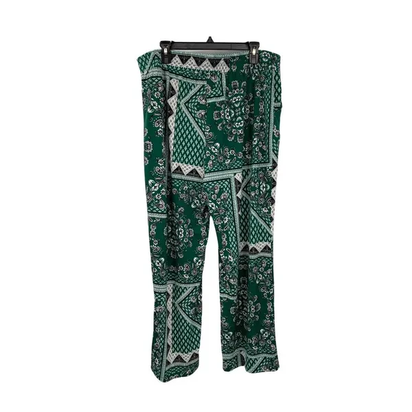 Maurices Pants Womens XL Used Green Black Casual Palazzo - Image 2