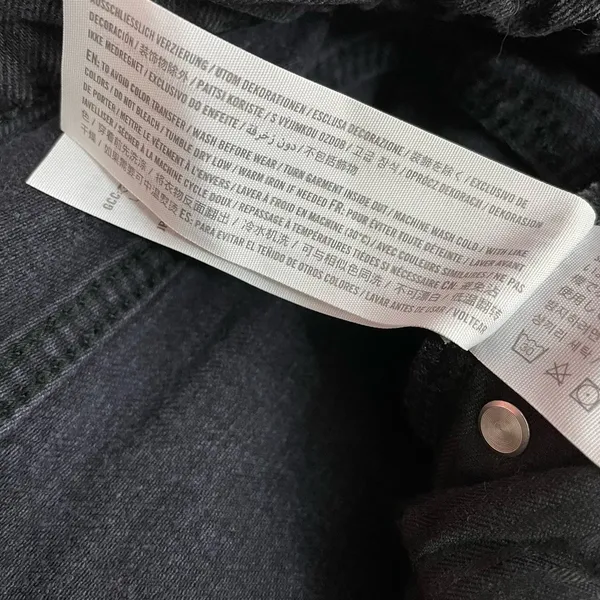 Abercrombie Fitch 90s Straight Ultra High Rise Distressed Black Jeans 35 20 new - Image 14