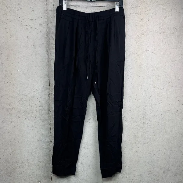 COS Black Elastic Drawstring Joggers woman sz 4 - Image 3