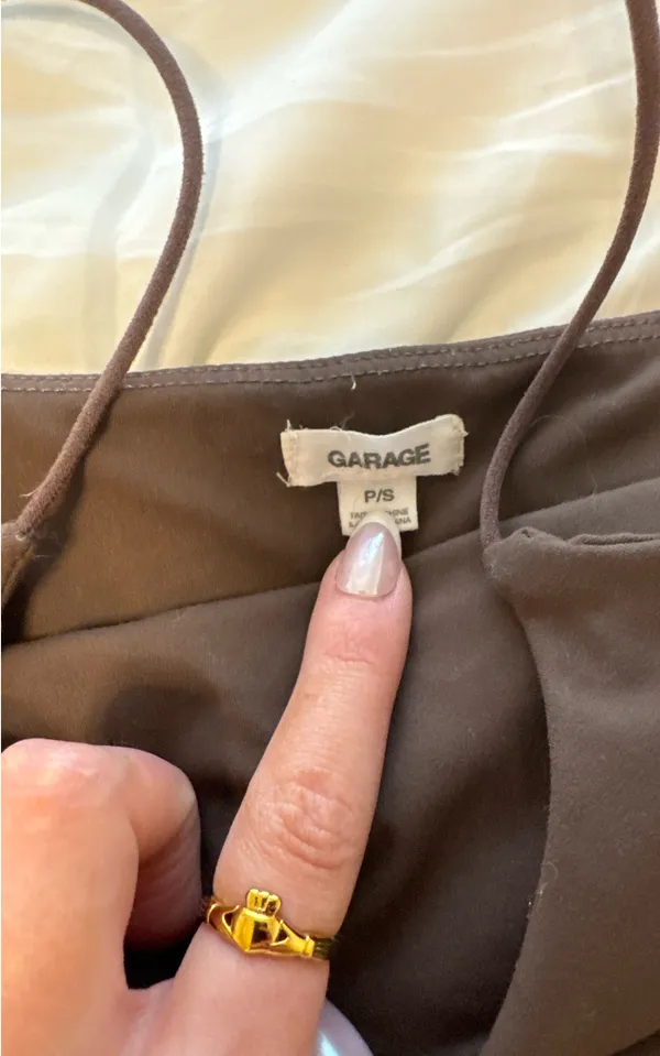 Cropped brown cami garage  - Image 4