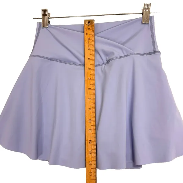 Womens Tennis Skort Sz S Light Blue Cross Over High Waisted Athletic Golf Pocket - Image 4