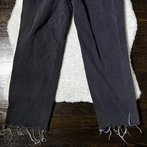 PacSun Black Distressed High Rise Straight Black Jeans - Image 10