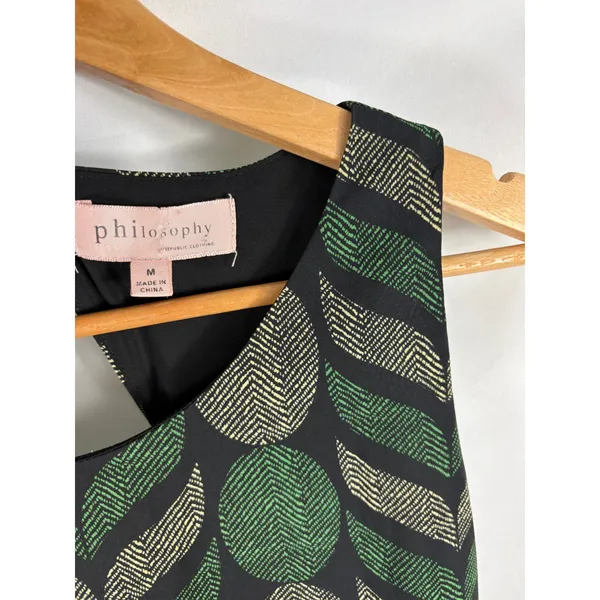 Philosophy Patterned Sleeveless Shift Dress Size medium - Image 2