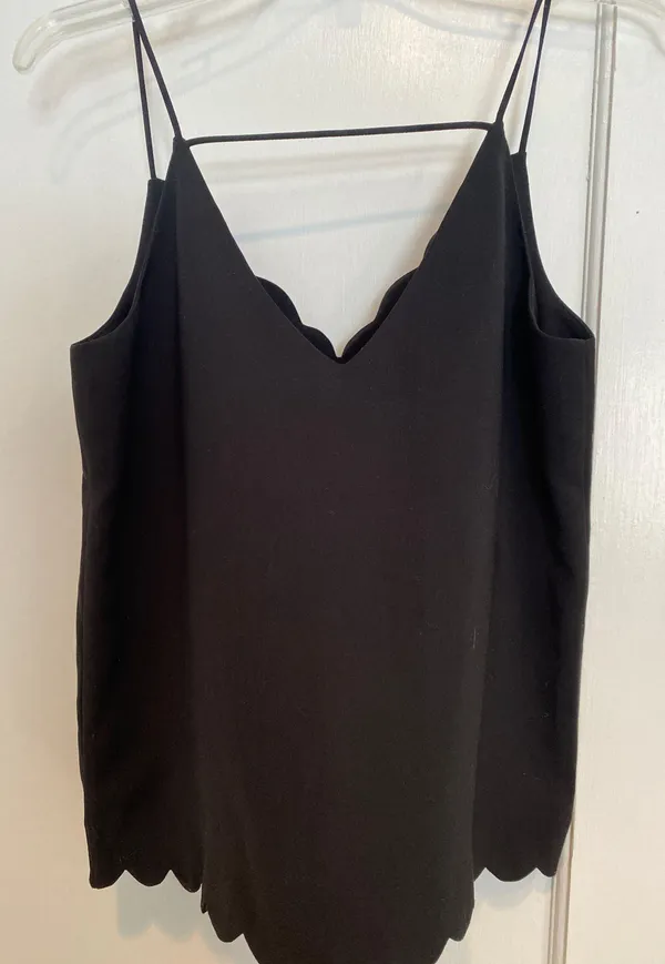 Revolve Black Scalloped Shirt - Image 2