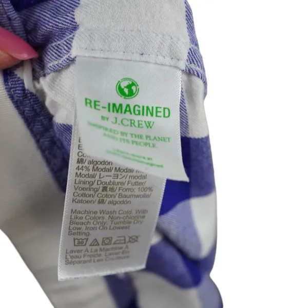 J.Crew 3X Blue &‎ White Gingham Modal Pajama Set - Image 9