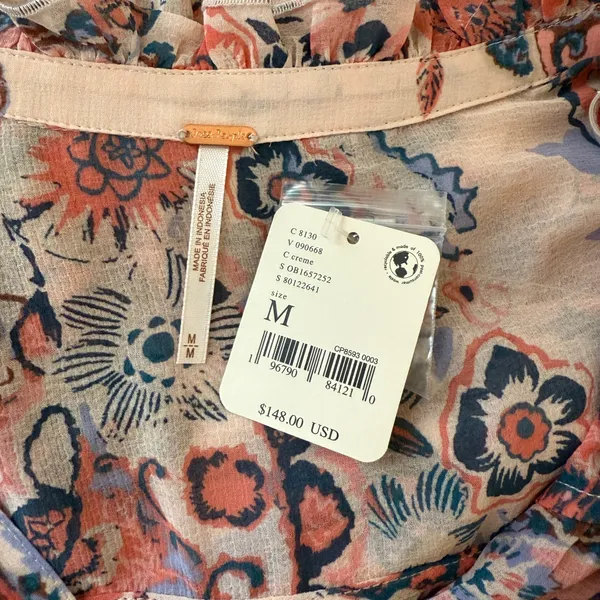 NWT Free People Pink Floral Mini Dress - Image 6