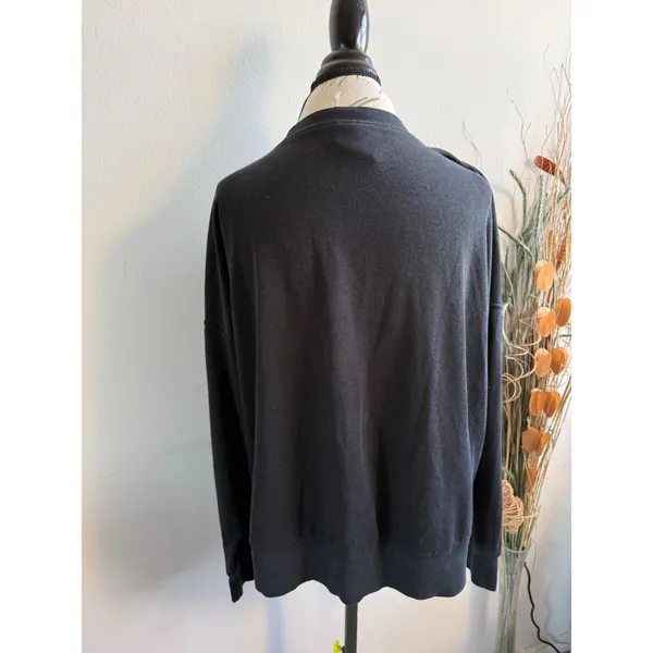 Nike Womens Black Relaxed Crewneck Sweatshirt Futura‎ Logo RN56323 L - Image 3