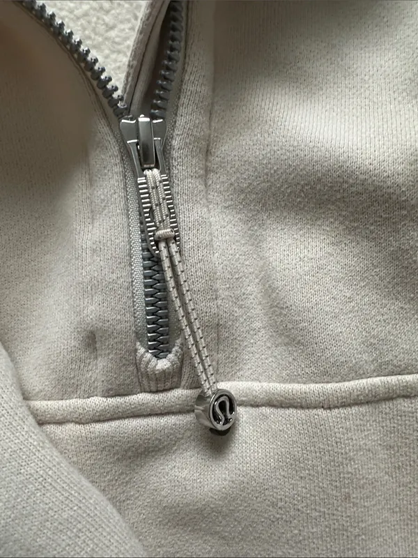 lululemon athletica tan Half-Zip Scuba Pullover Sweatshirt - Image 4