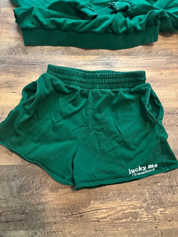 Lucky me I’ll manifest it, Green sweat set Size M - Image 3