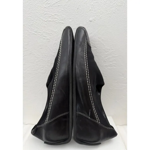 Circa Joan & David Black Square Toe Slip On Loafers Women's - Image 6