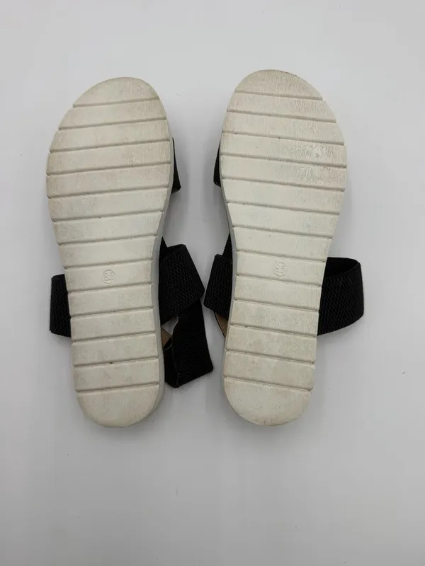 SM New York Jacey Women’s Size 8.5 Black Stretch Strap Comfort Sandals - Image 5