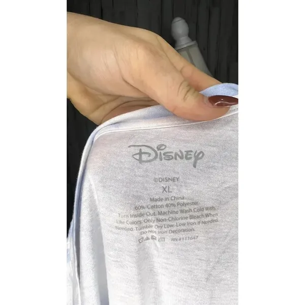 Disney Lilo &‎ Stitch Tie-Dye Crop Top Women's XL Blue Graphic Tee - Image 5