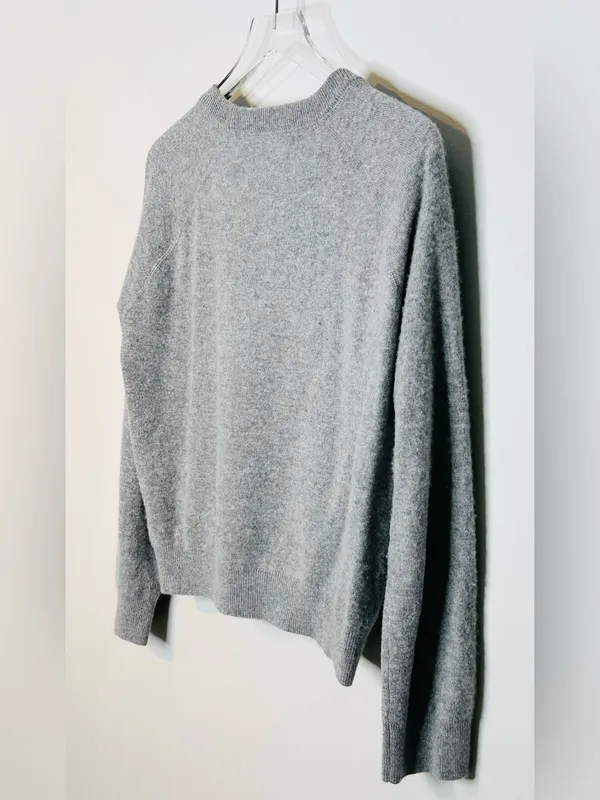 Quince Women's Gray Cashmere Crewneck Sweater Top - Image 6