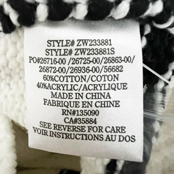 NEW Z Supply Milan Cotton Blend Knit Stretch Crew Neck Stripe Pullover Sweater S - Image 3
