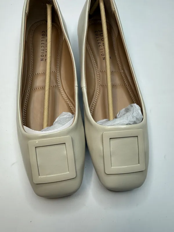 Journee Collection Women's Zimia Buckle Square Toe Ballet Flats- Size 9 - Image 5