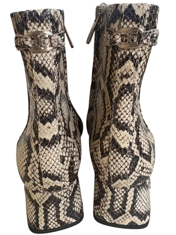 Like New Sam Edelman Leather Paige 2 Boots Snakeskin Size 6 - Image 5