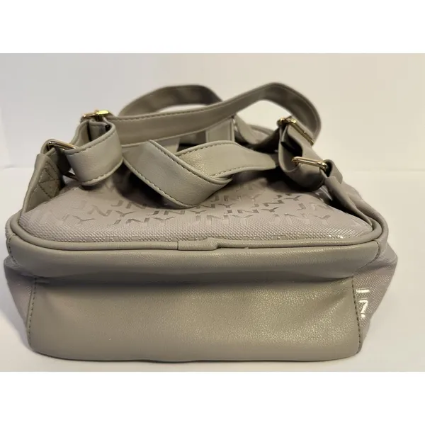 Jones New York JNY Mini Backpack Dusty Lavender Taupe Monogram Purse - Image 6
