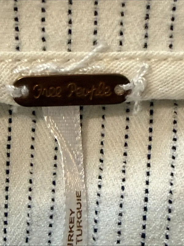 FREE PEOPLE Modern Femme Pinstripe Mini Skirt Size 6 - Image 6