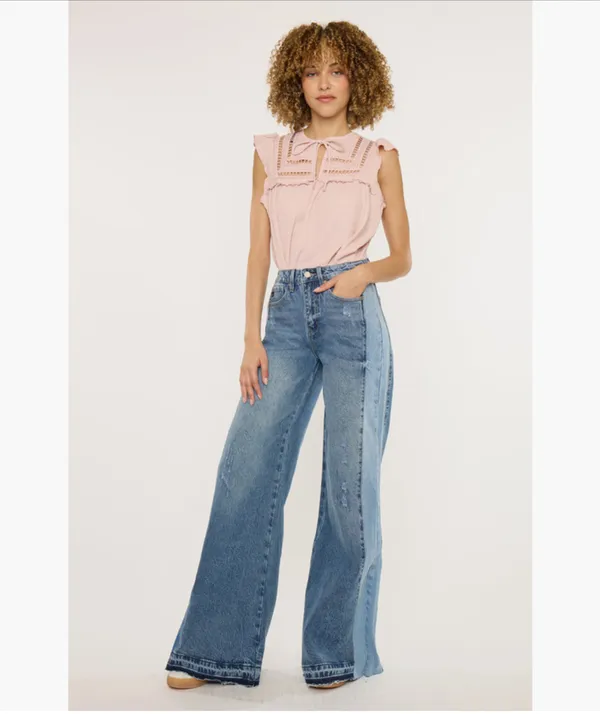 NWT KanCan Clover High Rise Wide Leg Jeans Sz 11/29 - Image 3