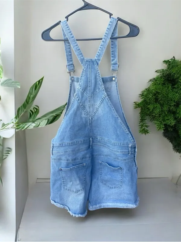 American Rag Bojo Embroidered Overall Shorts/Romper Small - Image 3