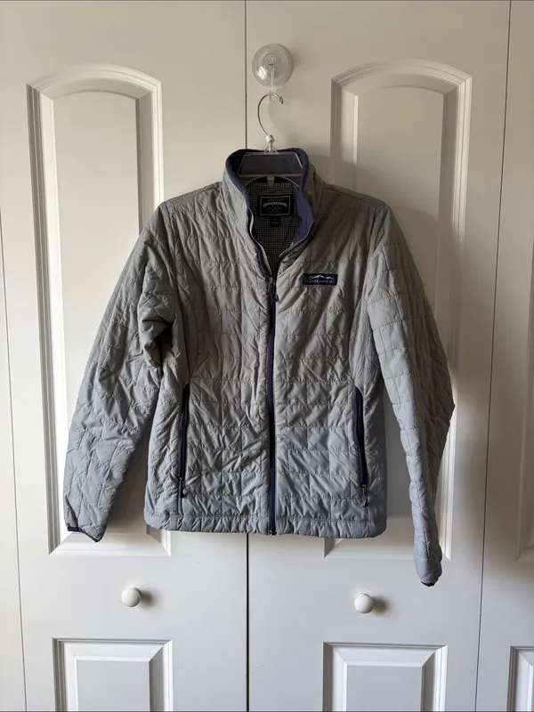 Lauren James Ellison Insulated Puffer Zip Up Jacket Primaloft Gray Blue Sz Small - Image 2