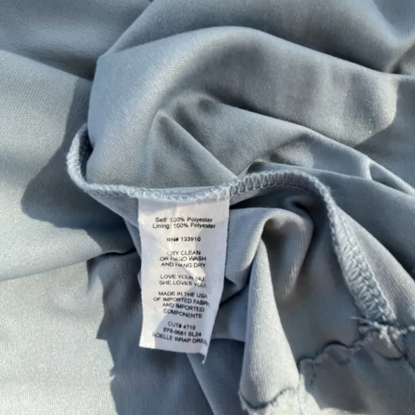 Show Me Your Mumu Noelle Flutter Wrap Dress‎ Dusty Blue Size Small - Image 10