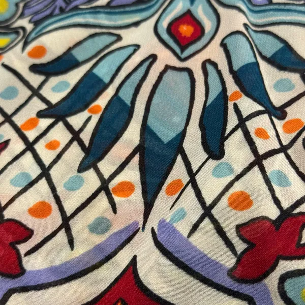 Norma Allen Collection Boho Abstract Print Faux Wrap Maxi Dress Large - Image 7