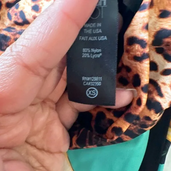 Beach Riot Highway Bottom Banana Leopard and Bikini Swimsuit Women’s Sz XS - Image 2