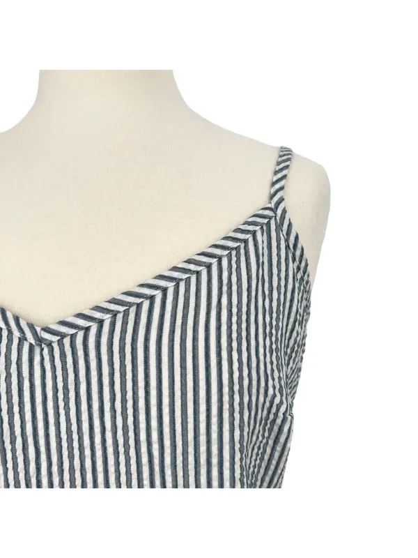 Market Spruce Coastal Nautical Striped Maxi Sun Dress Blue White Size 2X NWT - Image 2