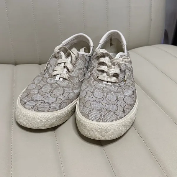 Coach Women's Citysole Skate sneakers Size 9B taupe tan lace up - Image 15