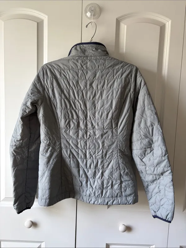 Lauren James Ellison Insulated Puffer Zip Up Jacket Primaloft Gray Blue Sz Small - Image 5