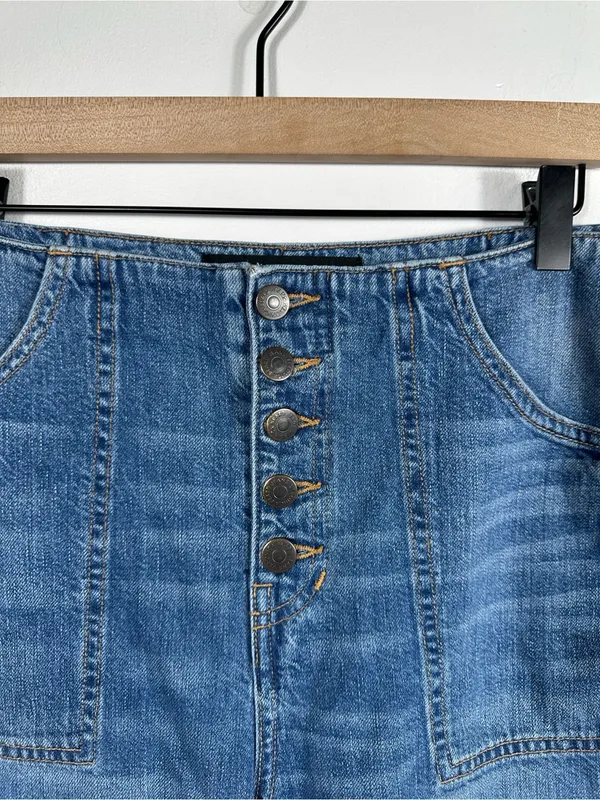 Veronica‎ Beard Crosbie Crop Wide Leg High Rise Jeans 29 Button Fly - Image 7