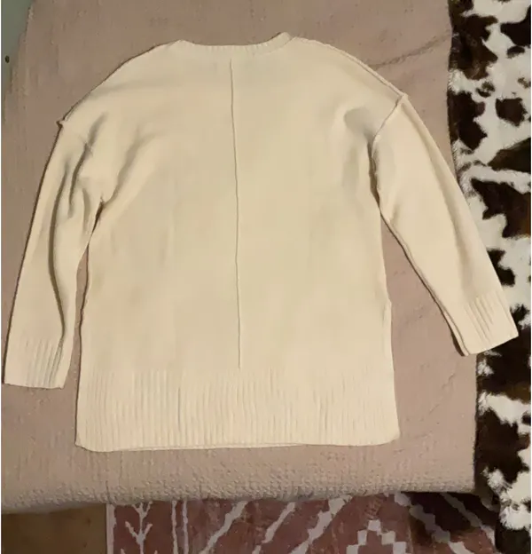 Merokeety Cream Knit Sweater - Image 2