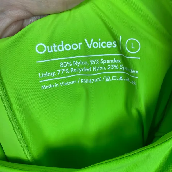 Outdoor Voices Neon Green Cross Back Athletic Dress Sz.L - Image 11