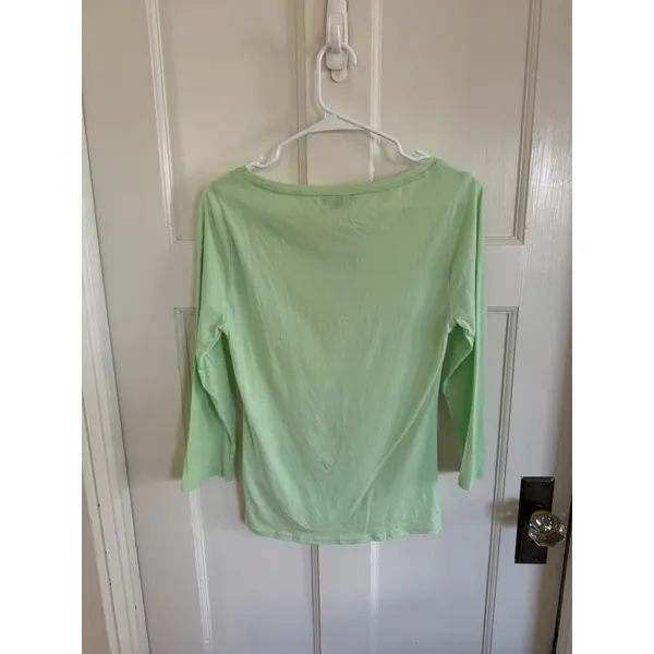 NWT J.Crew mint green 3/4 sleeve Feather jersey size medium - Image 7