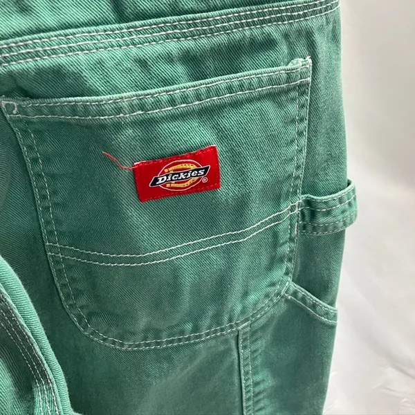 Dickies Carpenter‎ Pants Juniors 1/25 Green Cargo Utility Grunge Mid-Rise - Image 10
