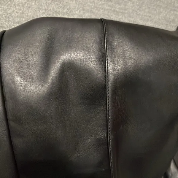 Meshki Zarsa Wide Leg Mid Rise Faux Vegan Leather Pants Going Out Minimalist - Image 5