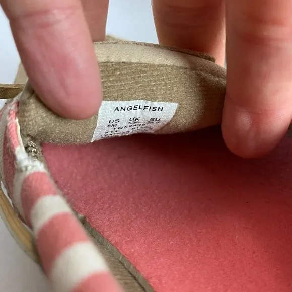 Sperry Top‎ Sider Angelfish Boat Shoes Women 6 Leather Cream Pink Nautical Flats - Image 9
