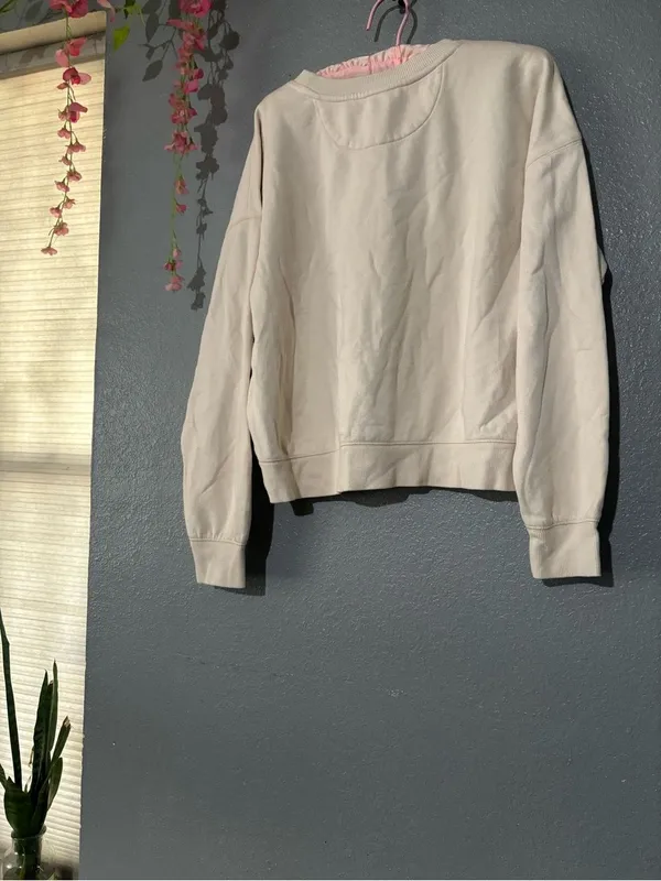 Universal Thread Cream Boxy Crewneck Sweater - Image 4
