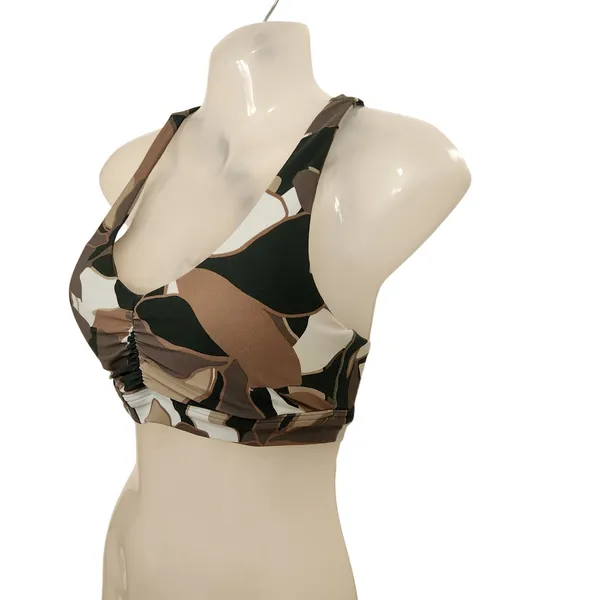 Offline By Aerie Camo Real Me Stretch Medium Support Ruched Sports Bra Medium - Image 2
