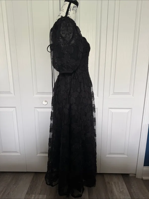 Black Embroidered Puff - Image 6
