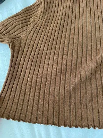 Princess Polly Brown Long Sleeve Crop - Image 3
