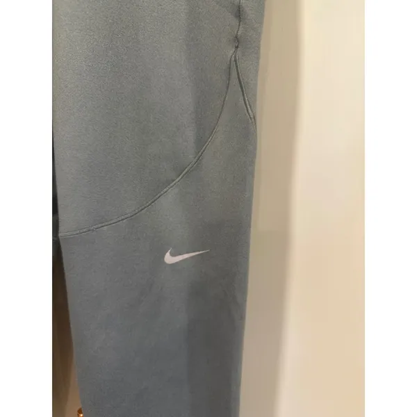 Nike Pro Dri-FIT Womens Grey Athletic Training Leggings Size Medium Tights - Image 2