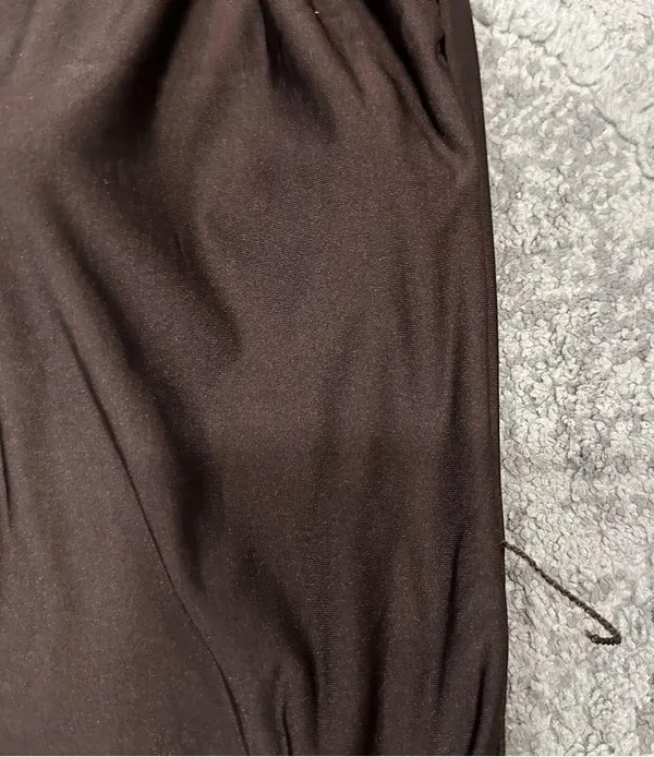 Good American New Shine One Shoulder Brown One Piece Swimsuit 2 MISSING BELT - Image 4