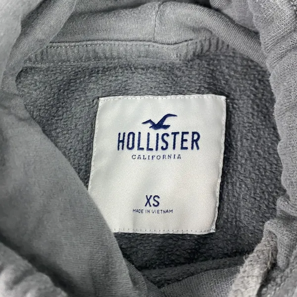 Hollister Hoodie Juniors XS Gray Mystic Soul World Tour‎ Cropped Fleece Pullover - Image 6