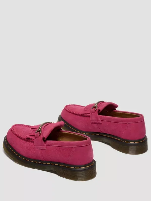 Dr. Martens Adrian Snaffle Loafers Fuchsia Pink Womens Size 10 Nubuck NWOB - Image 5