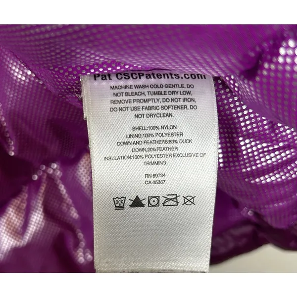 Columbia‎ Puffer Jacket Womens XS Duck Down Omni-Heat Ski Snow Gorpcore Purple - Image 6