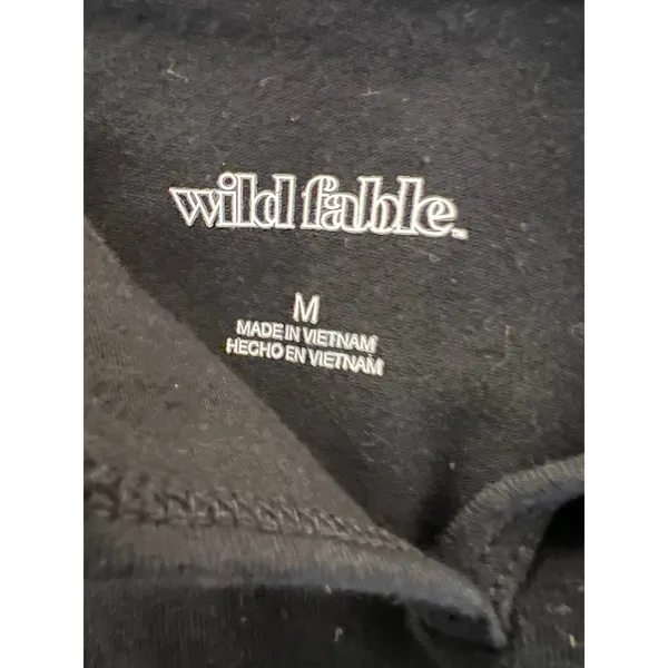 Wild Fable black notched crop top Size Medium - Image 3