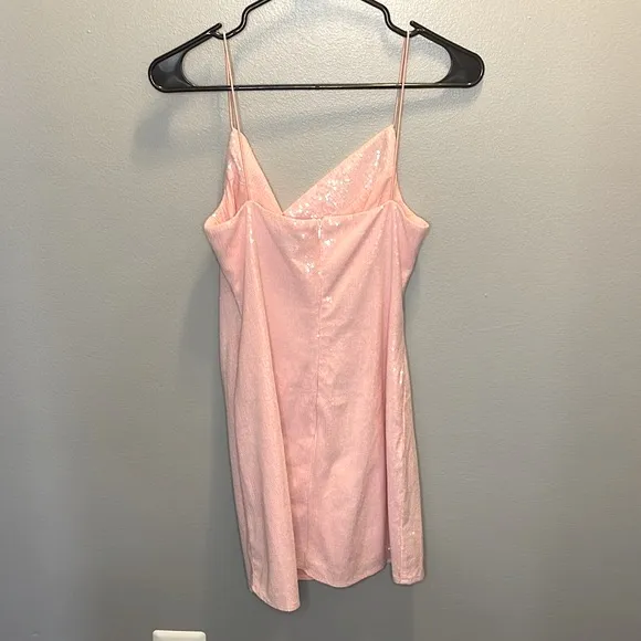Hello Molly‎ NEW Women's Pink Lyrical Nights Sequin Mini Dress Size Large - Image 5